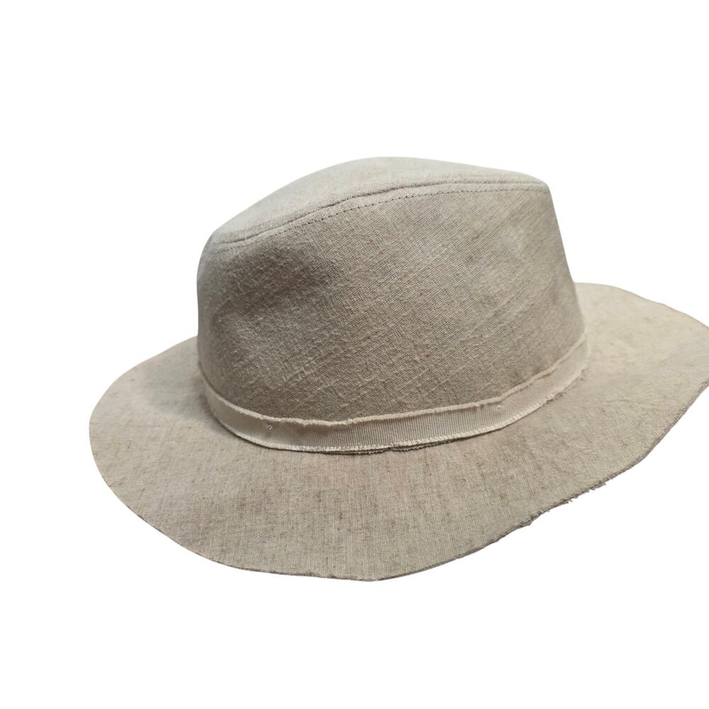 Zara Cabana Linen Fedora Hat Size Medium